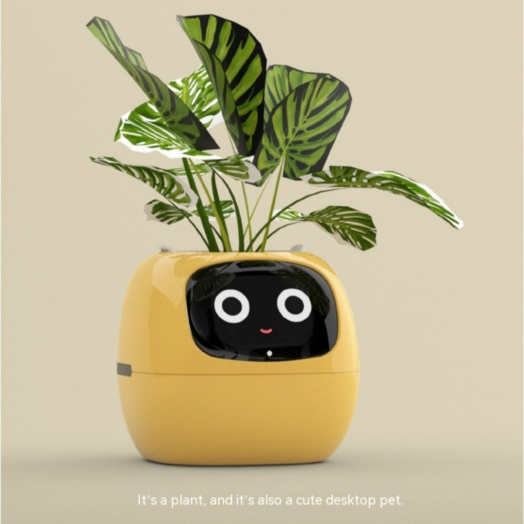 Smart Planter – Endless Fun with 49+ Expressions, 7 Smart Sensors, AI Chip, Self-Watering Pot for Plants
