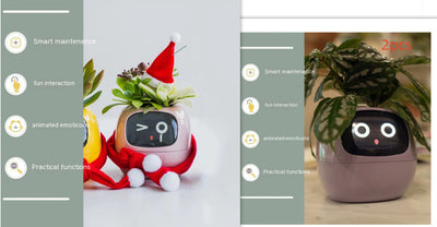Smart Planter – Endless Fun with 49+ Expressions, 7 Smart Sensors, AI Chip, Self-Watering Pot for Plants