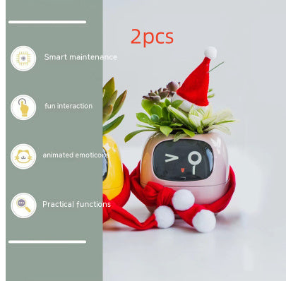 Smart Planter – Endless Fun with 49+ Expressions, 7 Smart Sensors, AI Chip, Self-Watering Pot for Plants