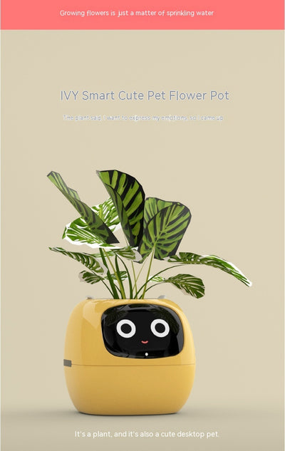 Smart Planter – Endless Fun with 49+ Expressions, 7 Smart Sensors, AI Chip, Self-Watering Pot for Plants