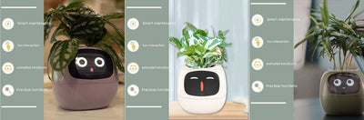 Smart Planter – Endless Fun with 49+ Expressions, 7 Smart Sensors, AI Chip, Self-Watering Pot for Plants
