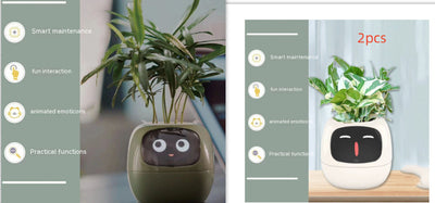 Smart Planter – Endless Fun with 49+ Expressions, 7 Smart Sensors, AI Chip, Self-Watering Pot for Plants