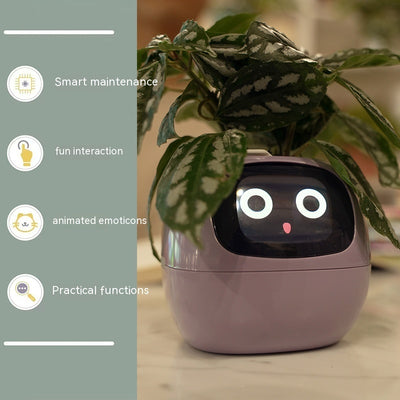 Smart Planter – Endless Fun with 49+ Expressions, 7 Smart Sensors, AI Chip, Self-Watering Pot for Plants