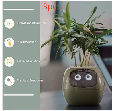 Smart Planter – Endless Fun with 49+ Expressions, 7 Smart Sensors, AI Chip, Self-Watering Pot for Plants