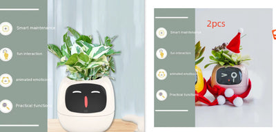 Smart Planter – Endless Fun with 49+ Expressions, 7 Smart Sensors, AI Chip, Self-Watering Pot for Plants