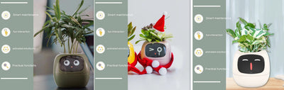 Smart Planter – Endless Fun with 49+ Expressions, 7 Smart Sensors, AI Chip, Self-Watering Pot for Plants