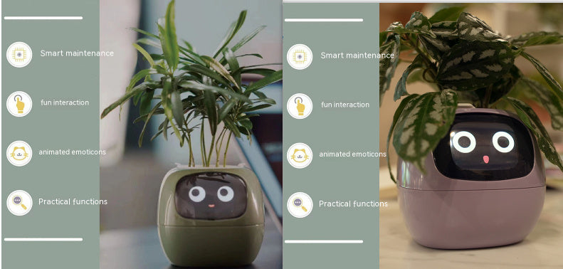 Smart Planter – Endless Fun with 49+ Expressions, 7 Smart Sensors, AI Chip, Self-Watering Pot for Plants