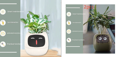 Smart Planter – Endless Fun with 49+ Expressions, 7 Smart Sensors, AI Chip, Self-Watering Pot for Plants