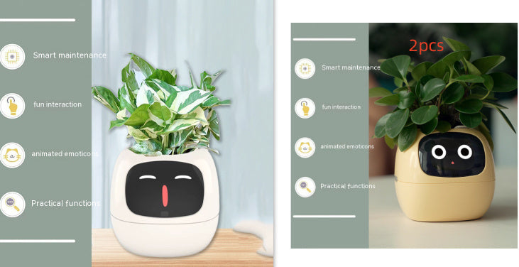 Smart Planter – Endless Fun with 49+ Expressions, 7 Smart Sensors, AI Chip, Self-Watering Pot for Plants