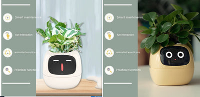 Smart Planter – Endless Fun with 49+ Expressions, 7 Smart Sensors, AI Chip, Self-Watering Pot for Plants