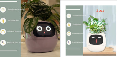 Smart Planter – Endless Fun with 49+ Expressions, 7 Smart Sensors, AI Chip, Self-Watering Pot for Plants