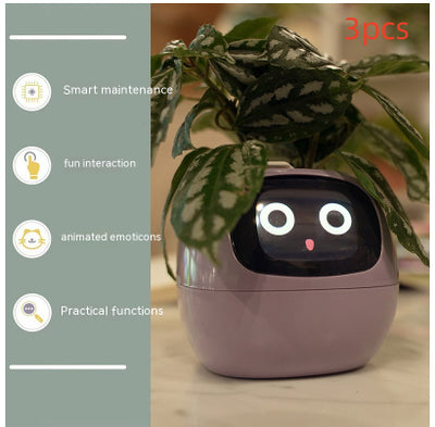 Smart Planter – Endless Fun with 49+ Expressions, 7 Smart Sensors, AI Chip, Self-Watering Pot for Plants