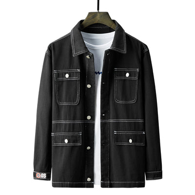 New Men's Casual Loose Denim Jacket