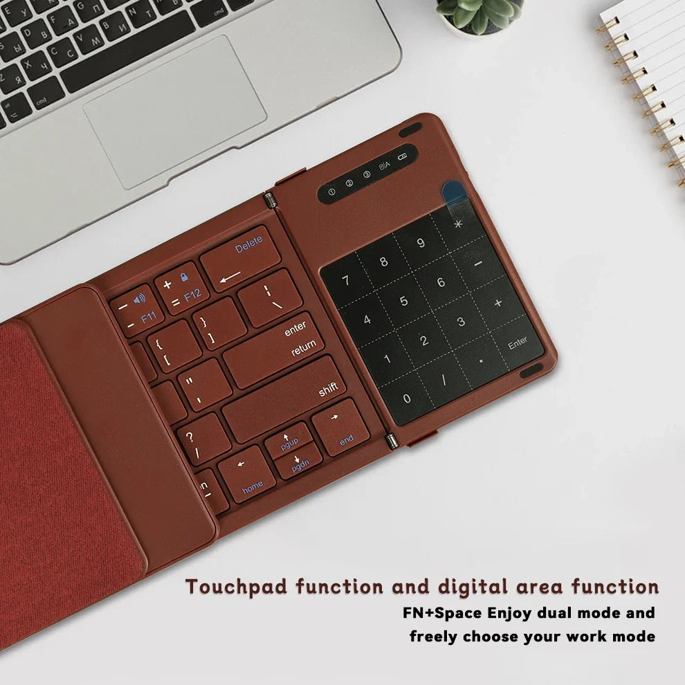 Folding Wireless Keyboard with Touchpad | Portable Bluetooth Keyboard 2025