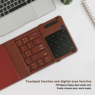 Folding Wireless Keyboard with Touchpad | Portable Bluetooth Keyboard 2025