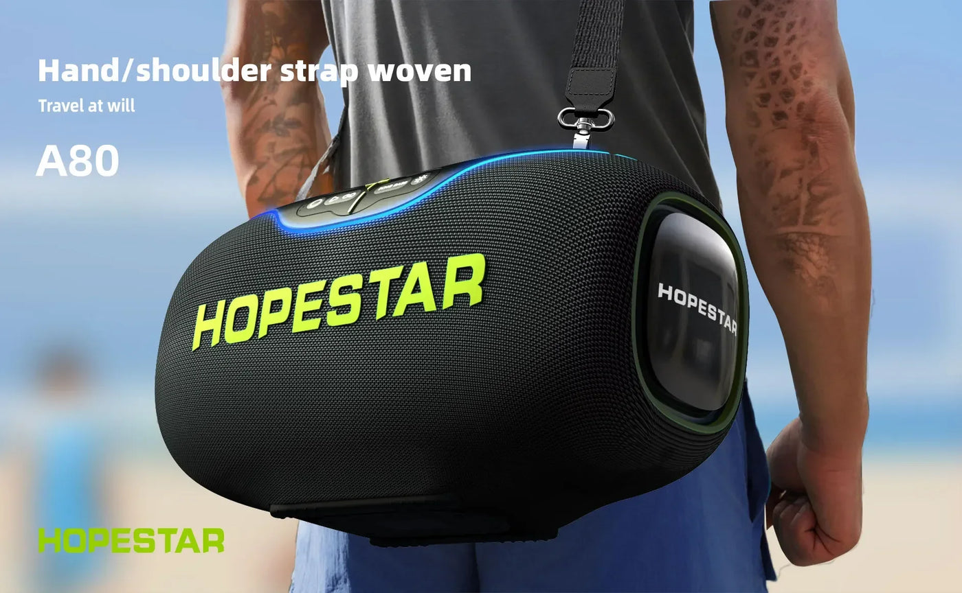 Hopestar A80 350W Wireless Subwoofer – Portable Bluetooth Speaker with Deep Bass, Outdoor Travel, Home Theatre, Loud Sound