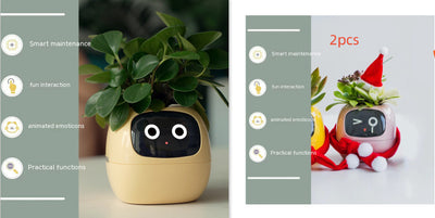 Smart Planter – Endless Fun with 49+ Expressions, 7 Smart Sensors, AI Chip, Self-Watering Pot for Plants