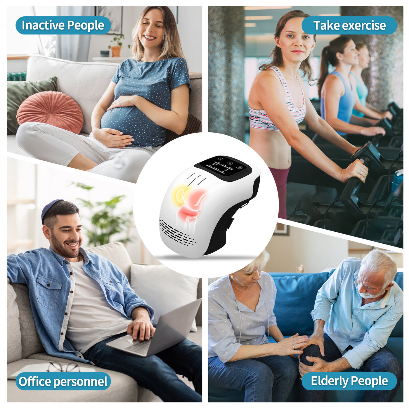 Intelligent Electric Knee Massager – Heating, Infrared & Vibration Therapy for Pain Relief