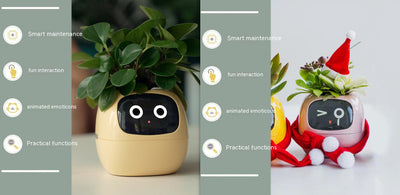 Smart Planter – Endless Fun with 49+ Expressions, 7 Smart Sensors, AI Chip, Self-Watering Pot for Plants