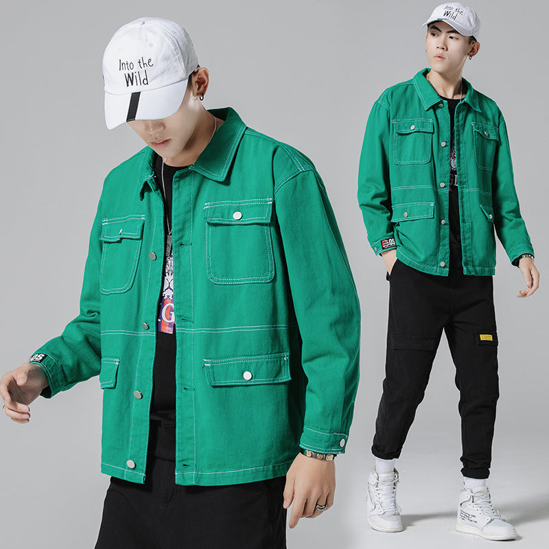 New Men's Casual Loose Denim Jacket