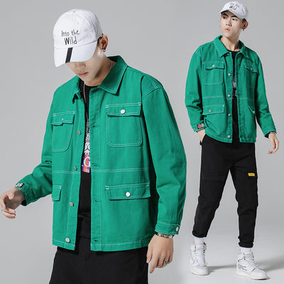 New Men's Casual Loose Denim Jacket