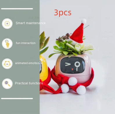 Smart Planter – Endless Fun with 49+ Expressions, 7 Smart Sensors, AI Chip, Self-Watering Pot for Plants