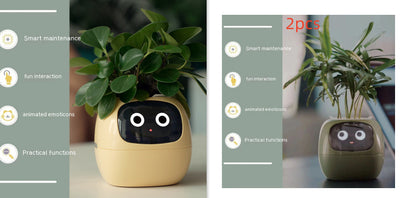Smart Planter – Endless Fun with 49+ Expressions, 7 Smart Sensors, AI Chip, Self-Watering Pot for Plants