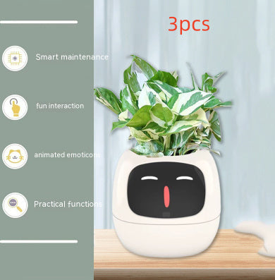 Smart Planter – Endless Fun with 49+ Expressions, 7 Smart Sensors, AI Chip, Self-Watering Pot for Plants