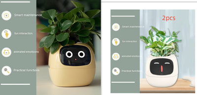 Smart Planter – Endless Fun with 49+ Expressions, 7 Smart Sensors, AI Chip, Self-Watering Pot for Plants