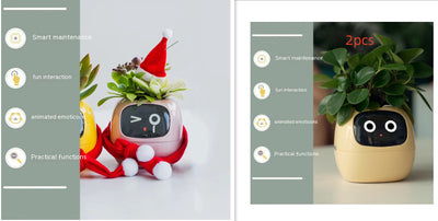 Smart Planter – Endless Fun with 49+ Expressions, 7 Smart Sensors, AI Chip, Self-Watering Pot for Plants