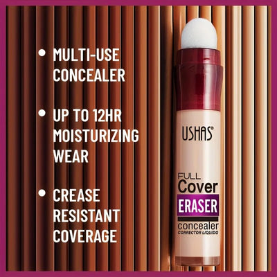 Long-Lasting Concealer with Sponge Head – Covers Dark Circles & Acne