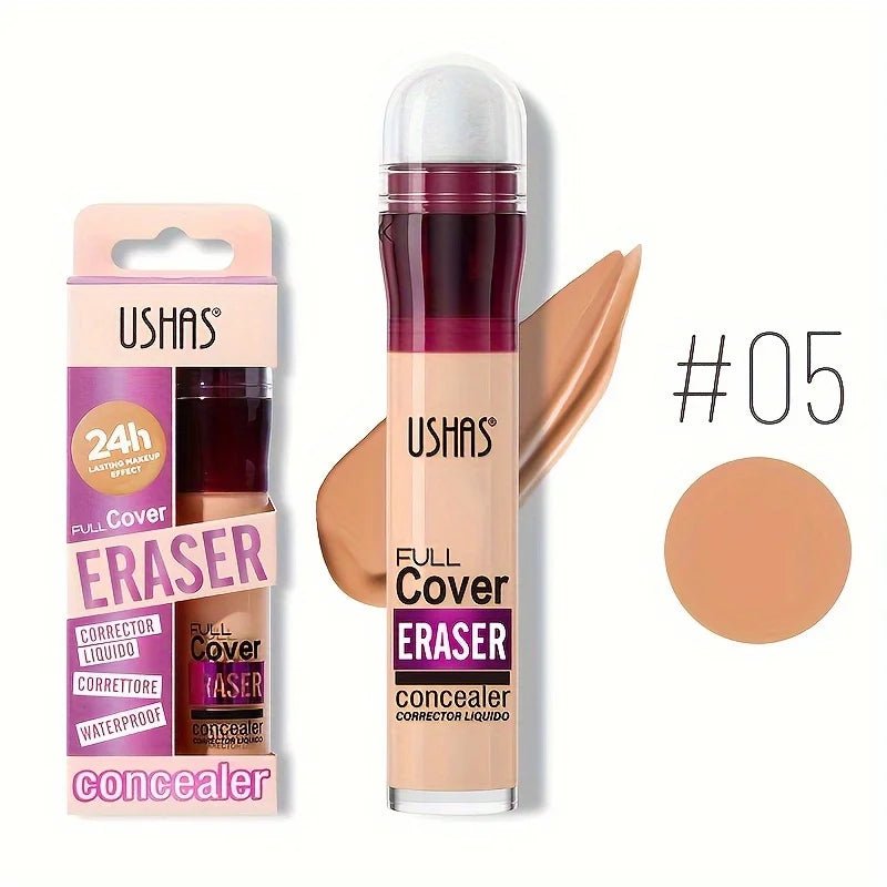 Long-Lasting Concealer with Sponge Head – Covers Dark Circles & Acne