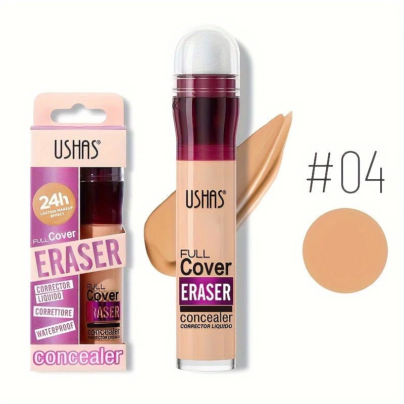 Long-Lasting Concealer with Sponge Head – Covers Dark Circles & Acne