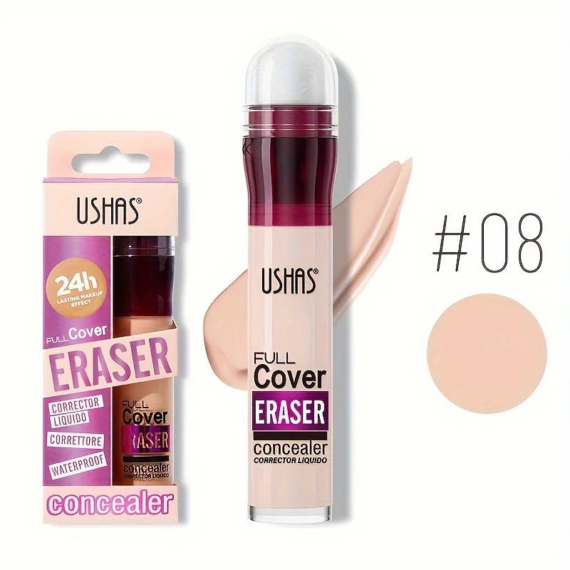 Long-Lasting Concealer with Sponge Head – Covers Dark Circles & Acne