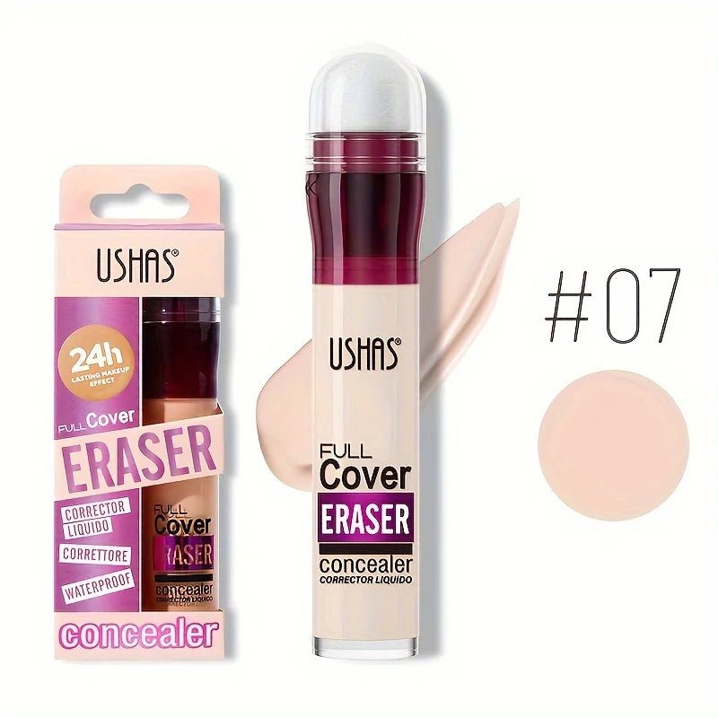 Long-Lasting Concealer with Sponge Head – Covers Dark Circles & Acne