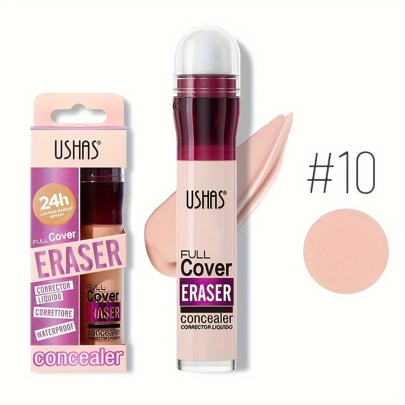 Long-Lasting Concealer with Sponge Head – Covers Dark Circles & Acne