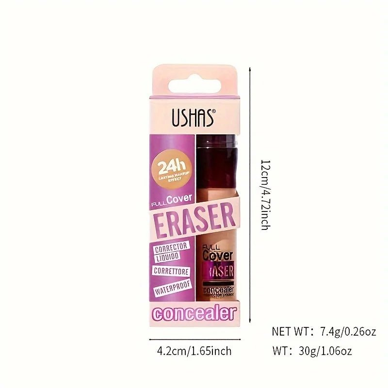 Long-Lasting Concealer with Sponge Head – Covers Dark Circles & Acne