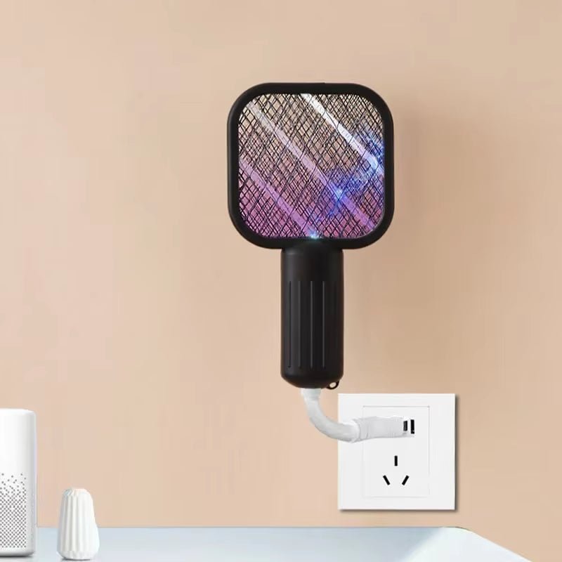 USB Mosquito Swatter Trap Mini Electric Shock Fly Bug Zapper UV Light Portable 2-In-1 Mosquito Repellent for Outdoor Bedroom