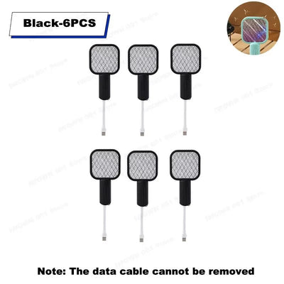 USB Mosquito Swatter Trap Mini Electric Shock Fly Bug Zapper UV Light Portable 2-In-1 Mosquito Repellent for Outdoor Bedroom