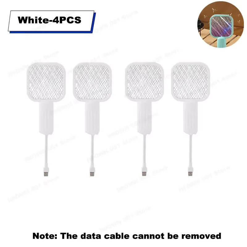 USB Mosquito Swatter Trap Mini Electric Shock Fly Bug Zapper UV Light Portable 2-In-1 Mosquito Repellent for Outdoor Bedroom