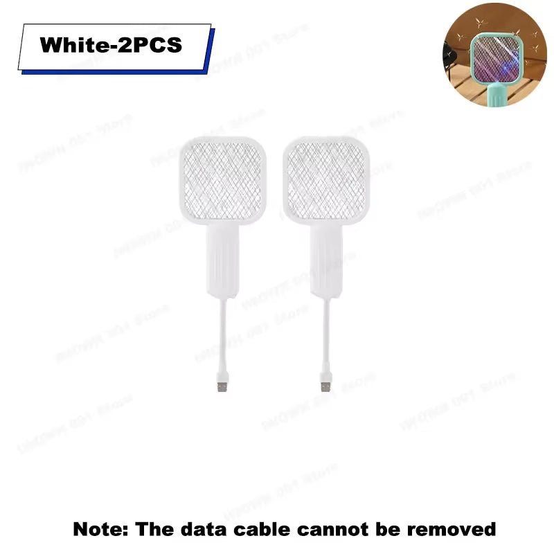 USB Mosquito Swatter Trap Mini Electric Shock Fly Bug Zapper UV Light Portable 2-In-1 Mosquito Repellent for Outdoor Bedroom