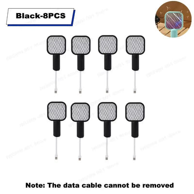 USB Mosquito Swatter Trap Mini Electric Shock Fly Bug Zapper UV Light Portable 2-In-1 Mosquito Repellent for Outdoor Bedroom